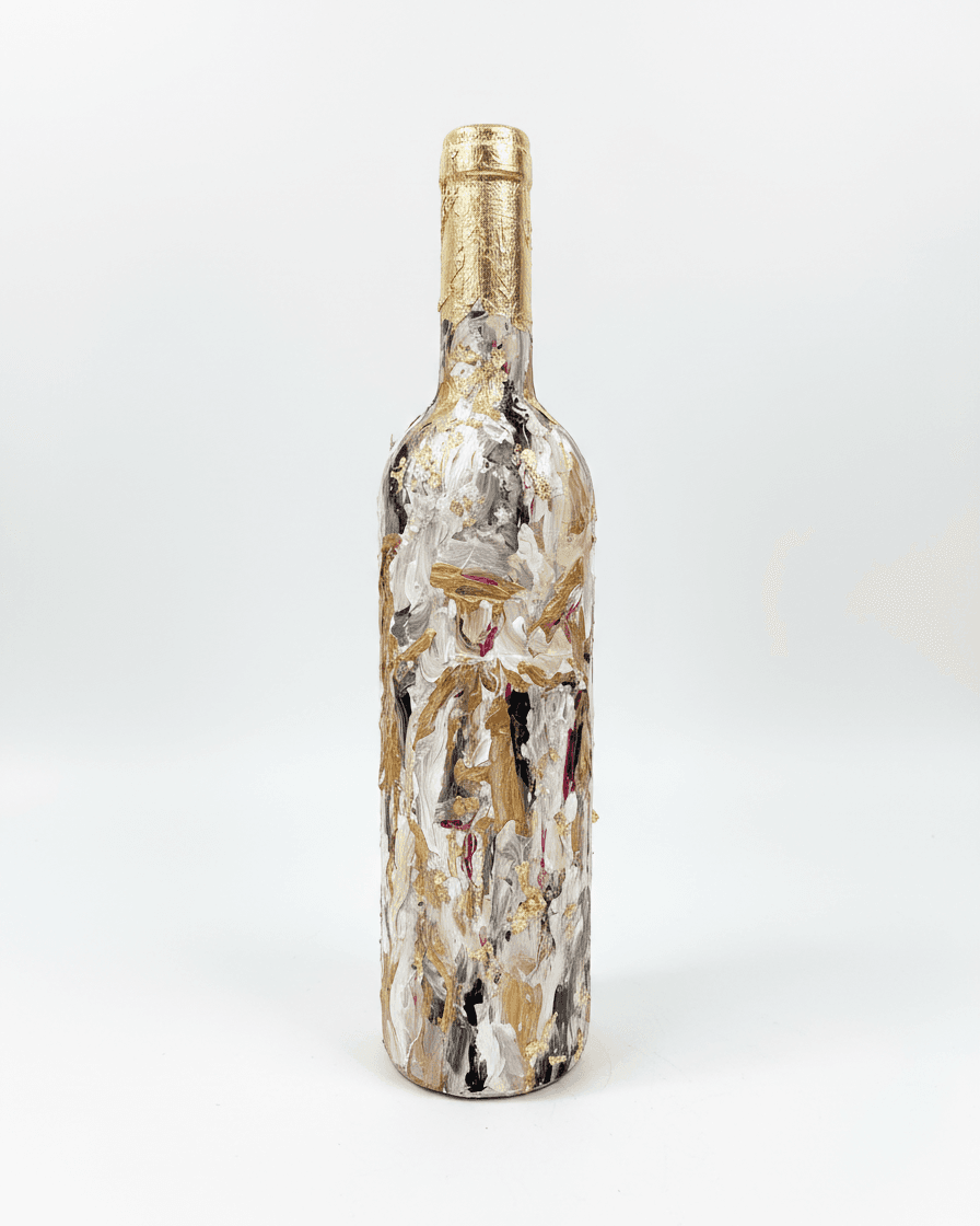 Hand-painted wine bottle corporate gift