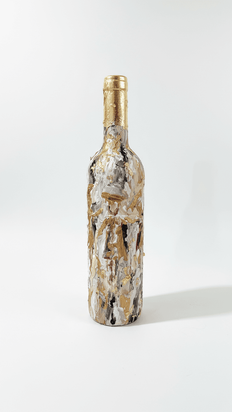 Hand-painted wine bottle art — Pomelli collection