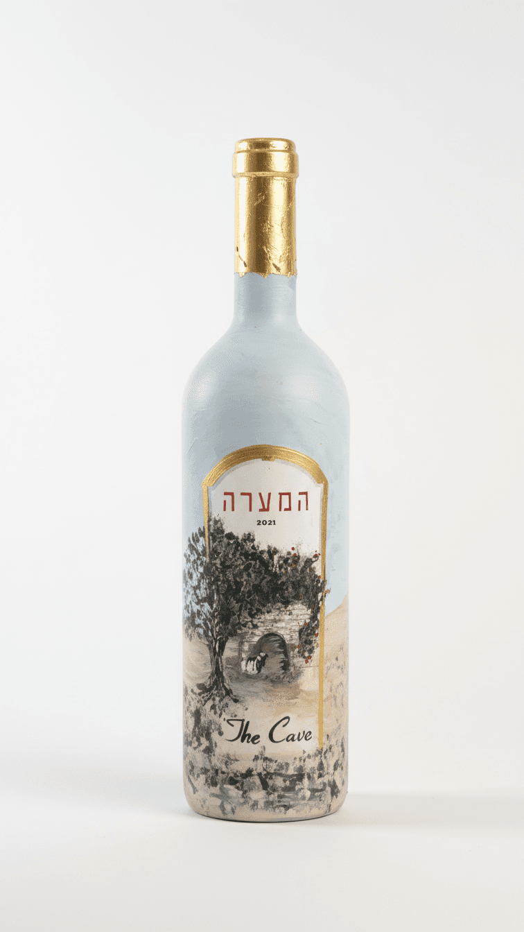 Hand-painted wine bottle art