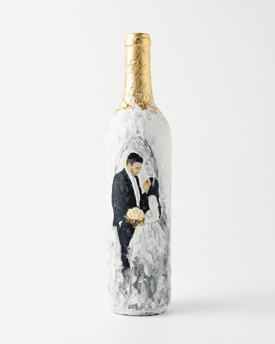 Custom Painted Wine Bottles