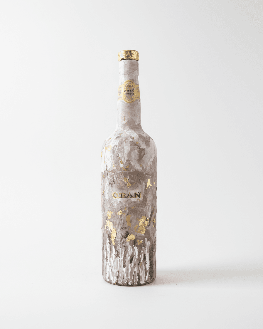 Hand-painted whiskey bottle corporate gift