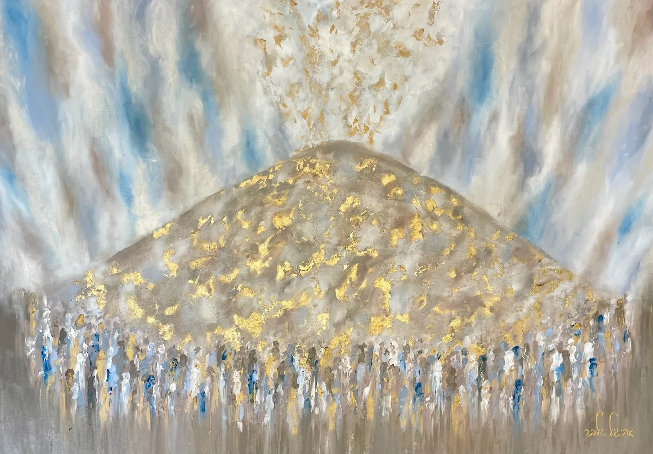 We Stood as One — Textured Oil Paint on Canvas 70x100 cm by New York artist Avigail Gelber