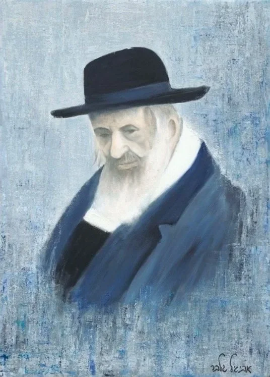 R' Shayle of Kerister — textured oil painting on canvas by Avigail Gelber