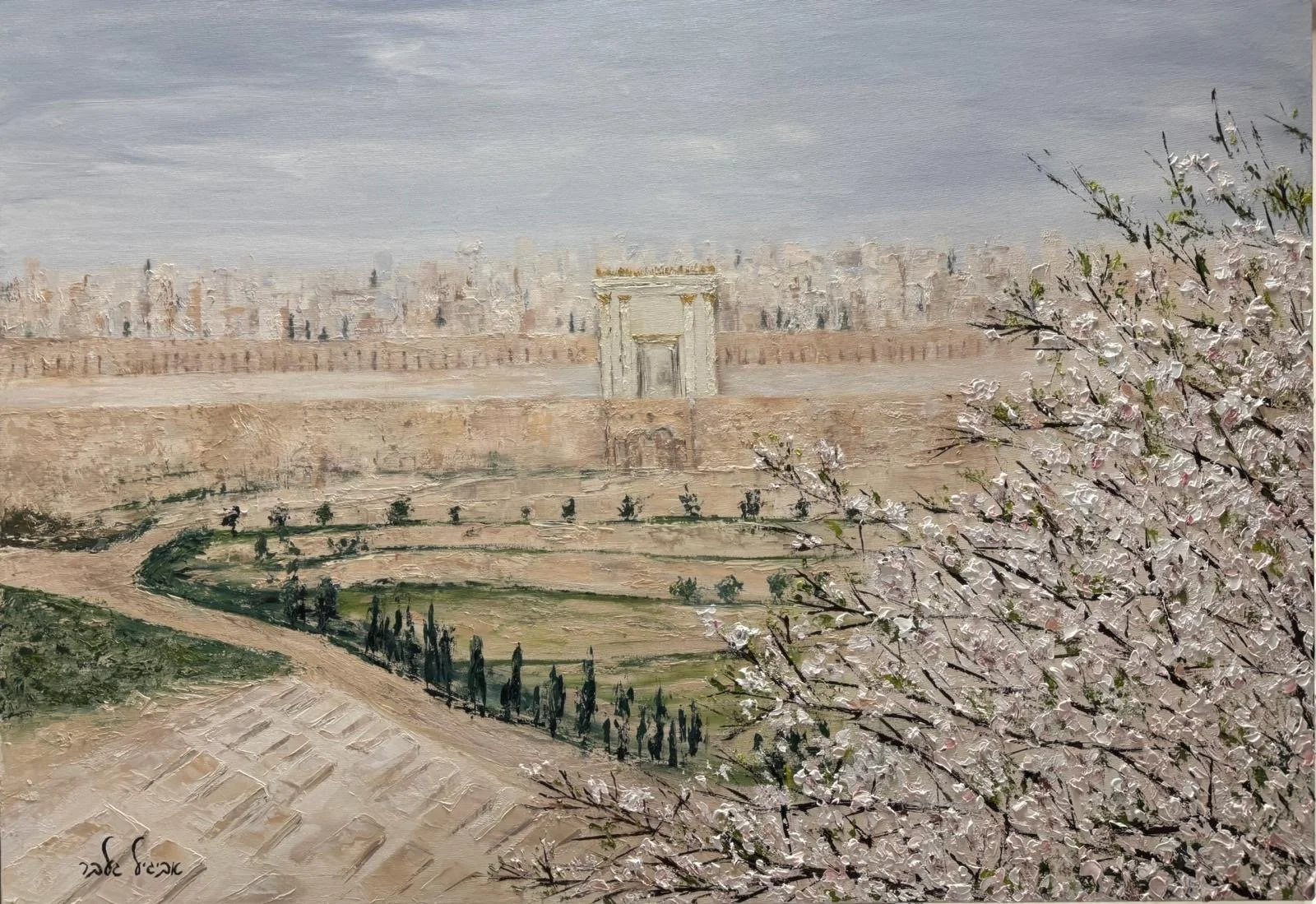 Awaiting Our Redemption — textured oil painting on canvas by Avigail Gelber