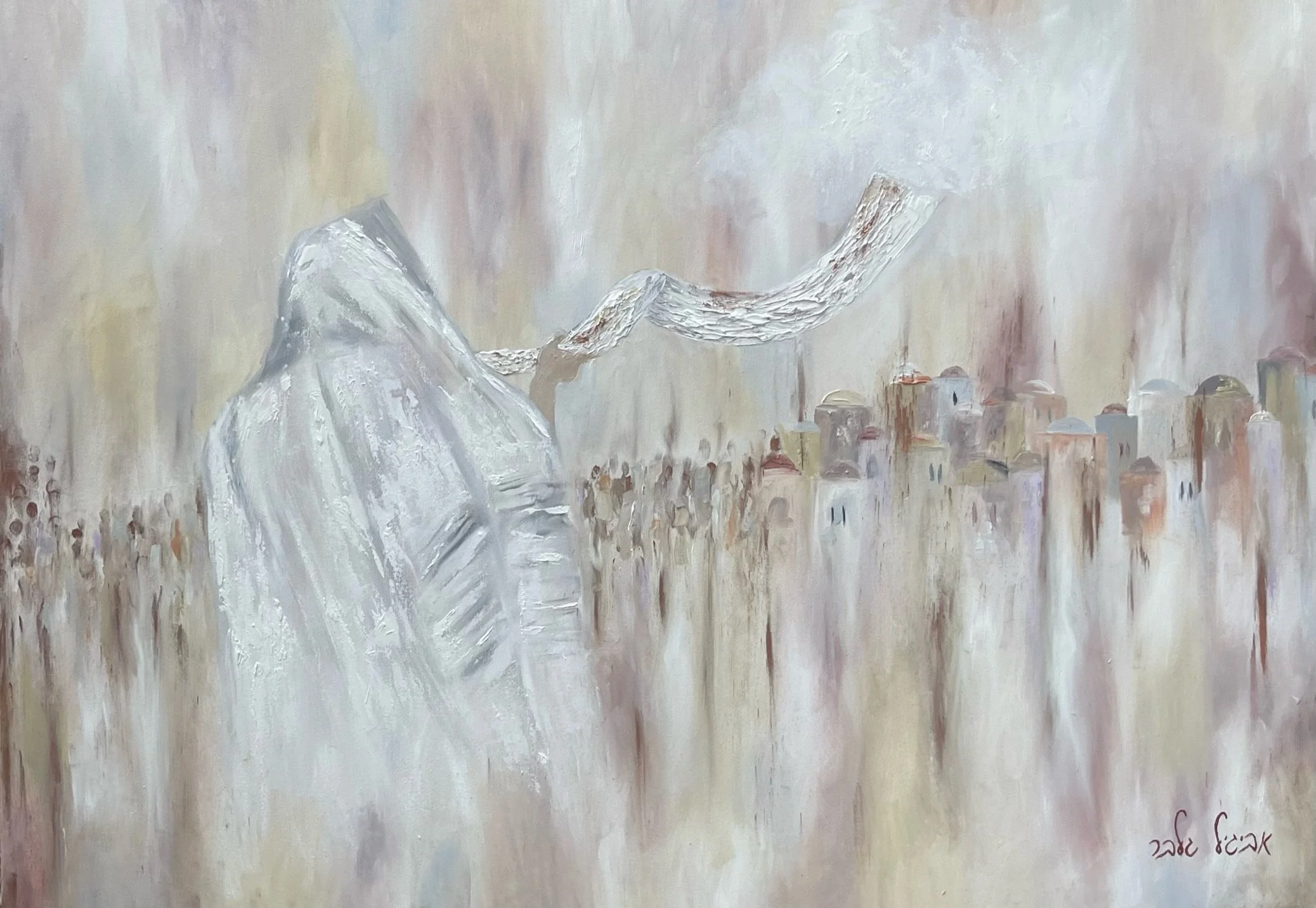 Redemption — textured oil painting on canvas by Avigail Gelber
