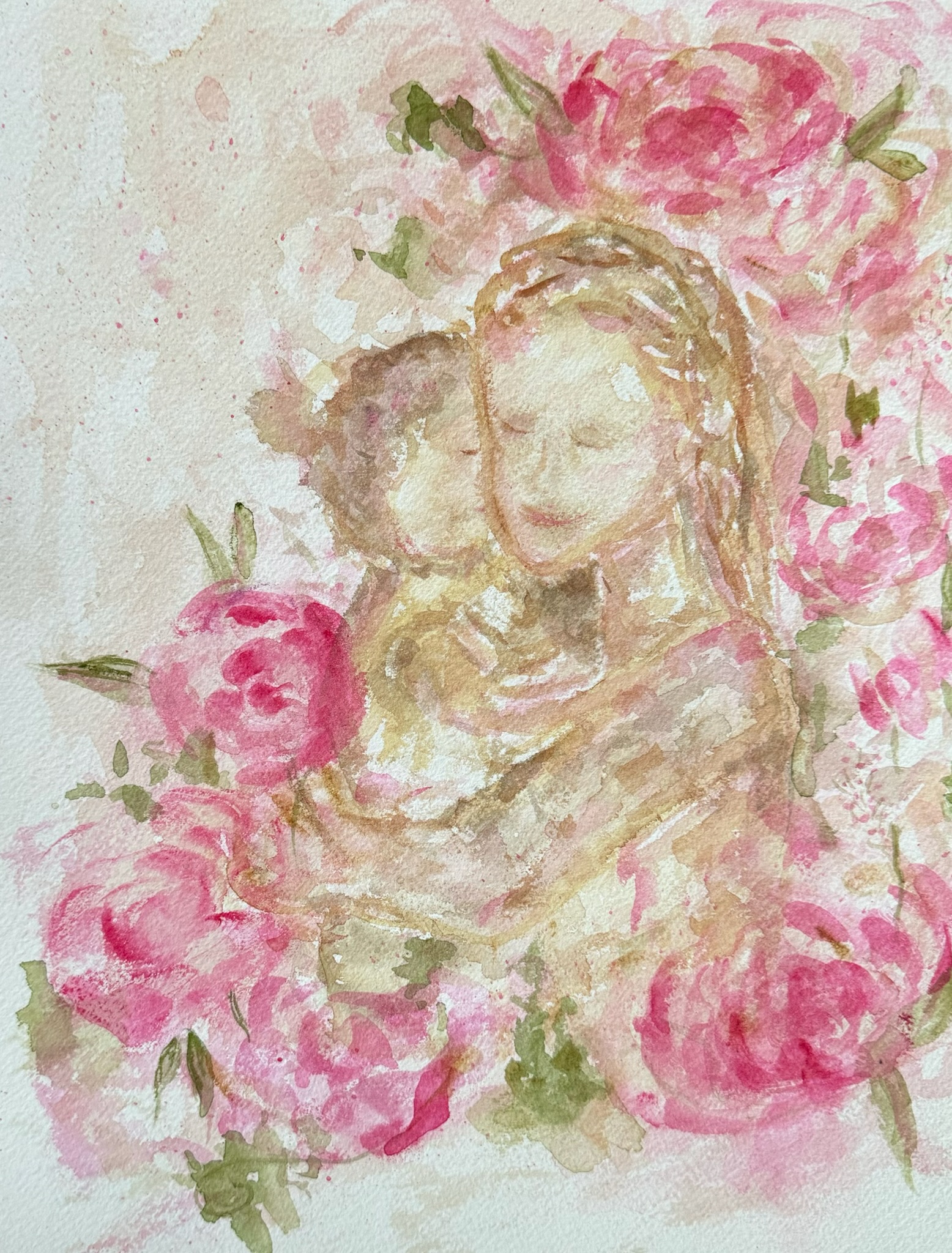 Creation — watercolour on paper by Avigail Gelber